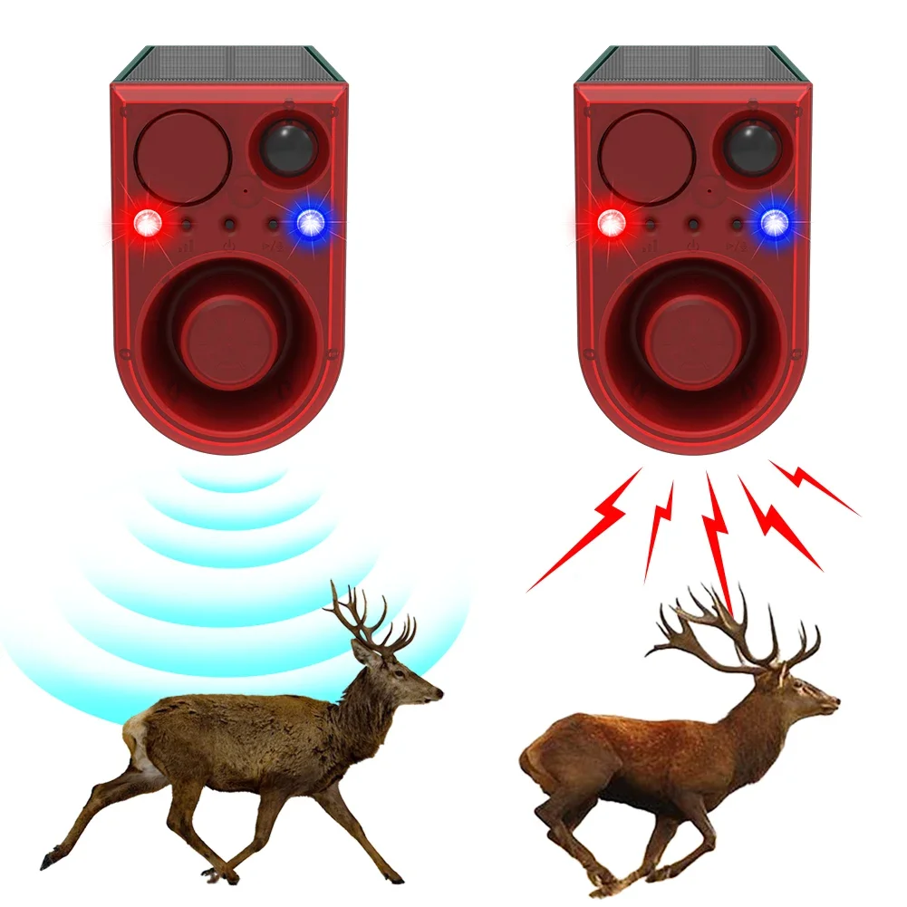 Solar-Bewegungsmelder-Alarm mit Fernbedienung, Heimsicherheitsalarm, wasserdicht, 129 dB lauter Geräuschmacher für Hof, Bauernhof, Garten