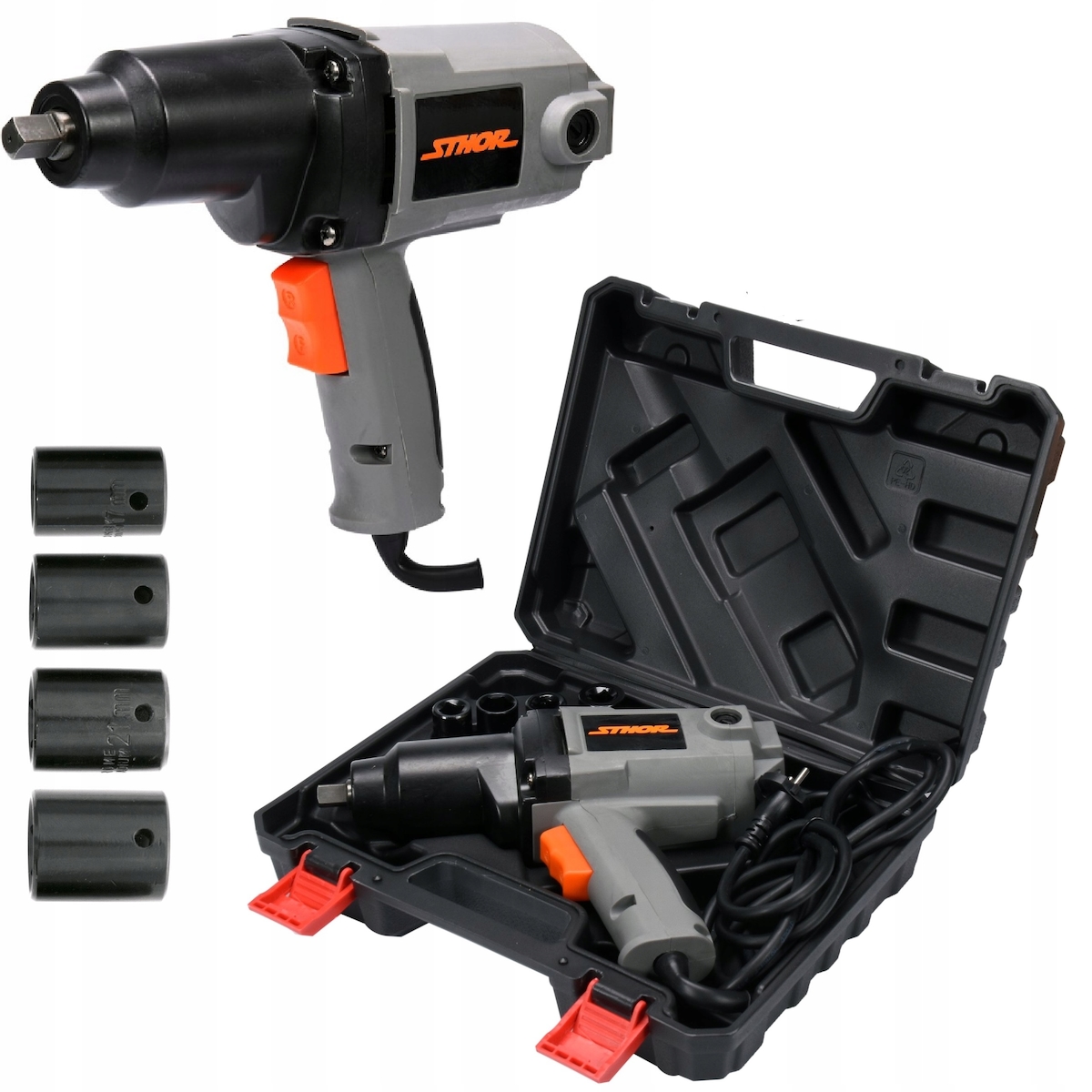 Schlagschrauber 1100W, 450Nm, 1/2" inkl. Nuss 17, 19, 21, 22 mm Image