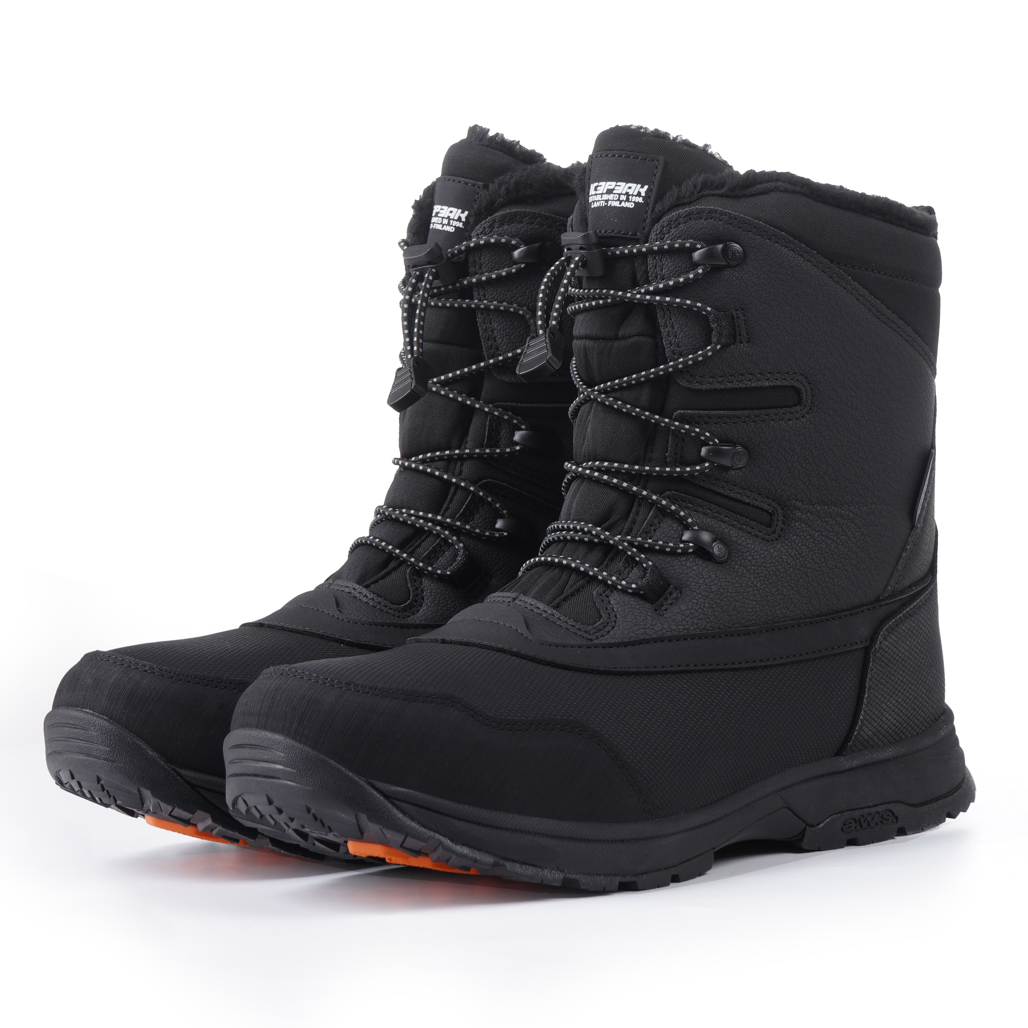 Winterboots ICEPEAK "ALMONT MS", Damen, Gr. 36, basic schwarz, Synthetik, Textil, Schuhe Winterboots, Winterschuhe, Winterstiefel, Snowboots, gefüttert & wasserabweisend