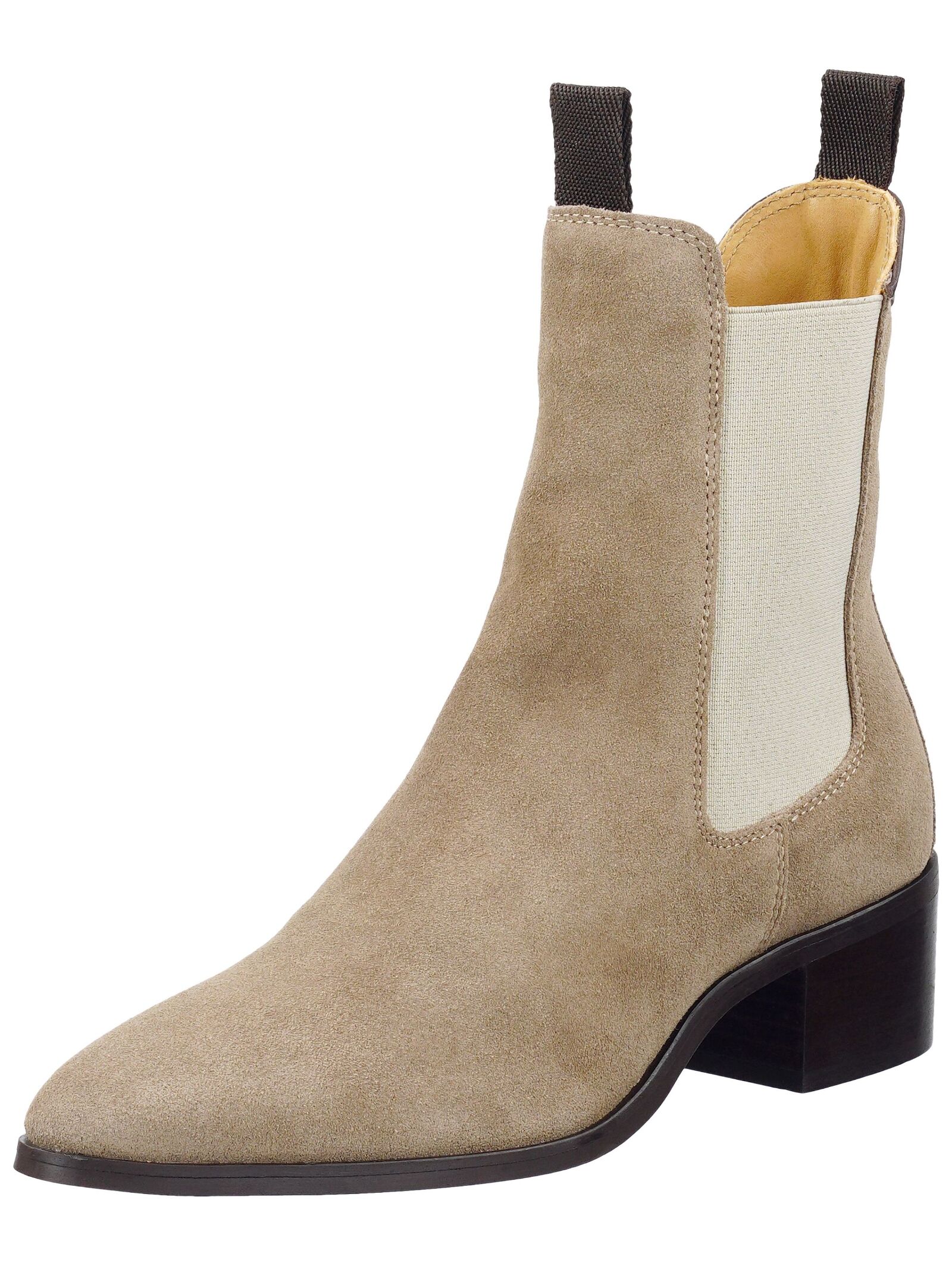 Stiefelette GANT "Gant Stiefelette Veloursleder/Textil", Damen, Gr. 38, beige, Textil, Veloursleder, Schuhe Stiefelette