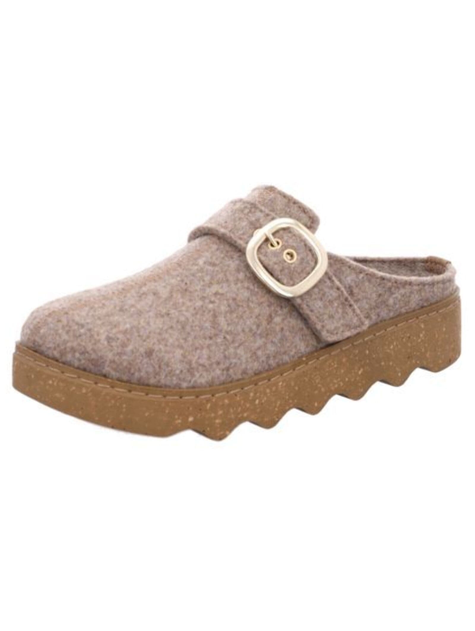 Hausschuh ROHDE "Rohde Hausschuhe Filz", Damen, Gr. 38, beige, Filz, Schuhe Hausschuh