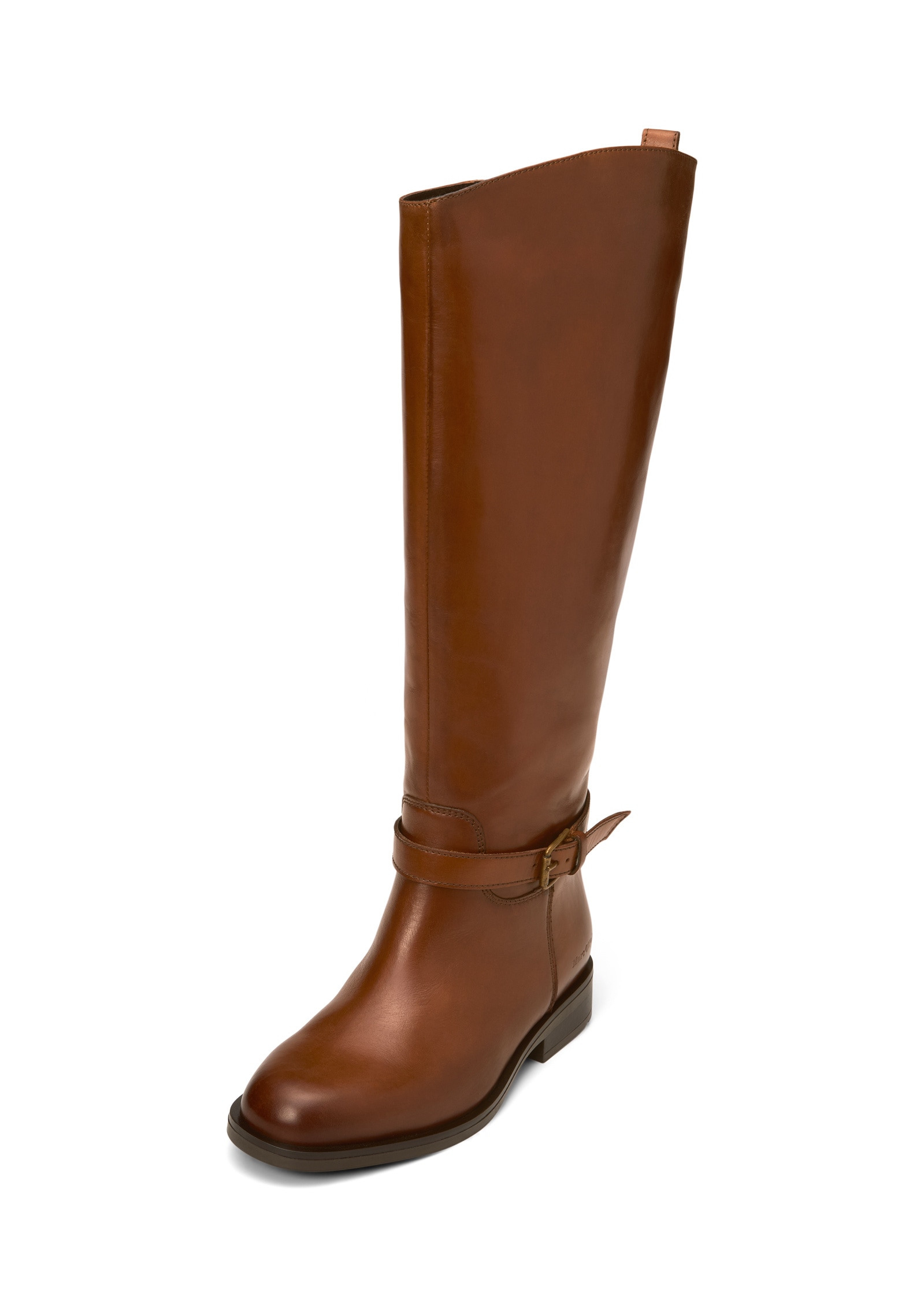 Stiefel MARC O'POLO "mit Reiterstiefel-Charakter", Damen, Gr. 39, cognac, Obermaterial: 100% Leder (Rind), Schuhe Stiefel