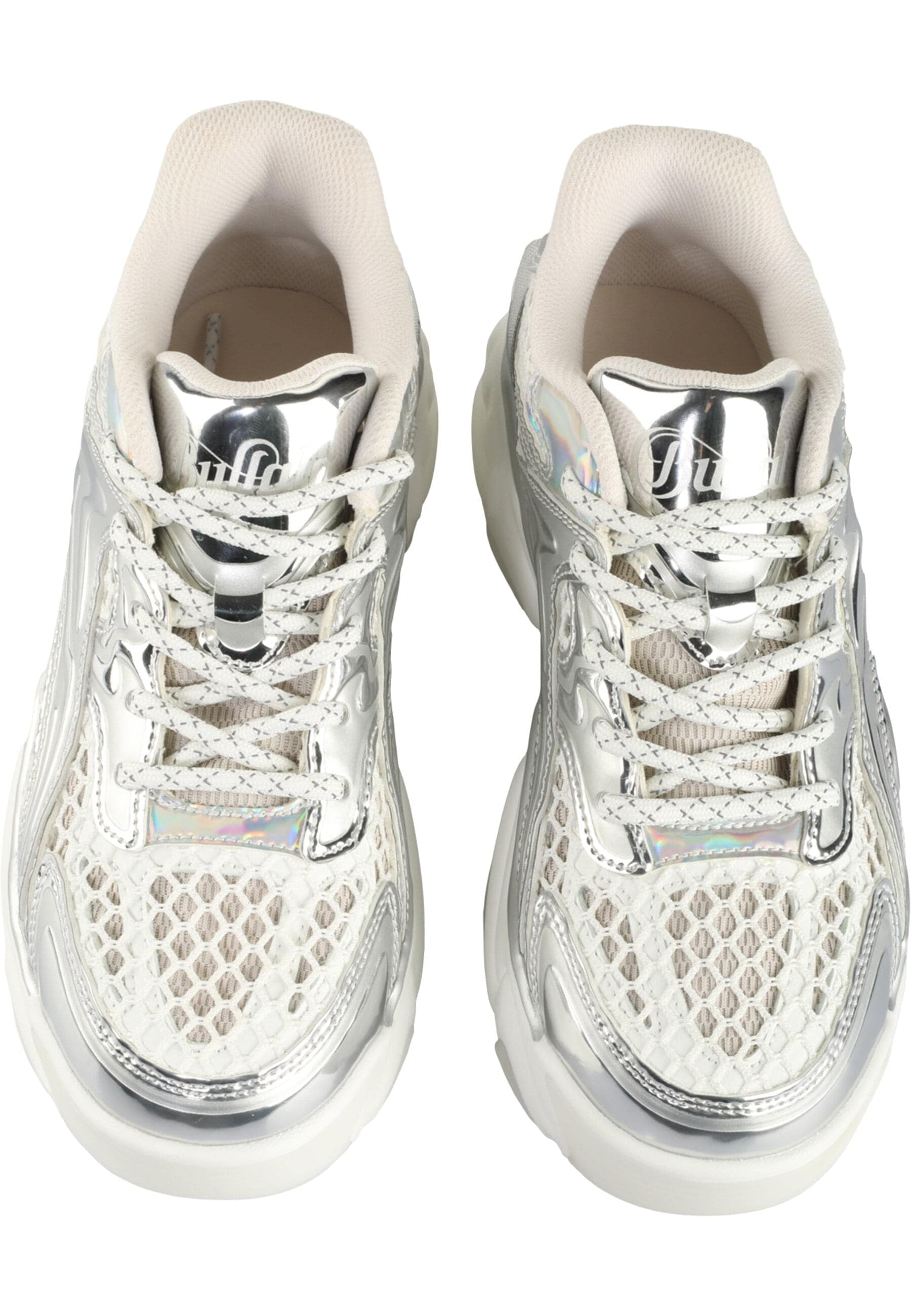 Trainingsschuh BUFFALO "Buffalo SCORE TEC", Damen, Gr. 41, weiß, silber, Schuhe