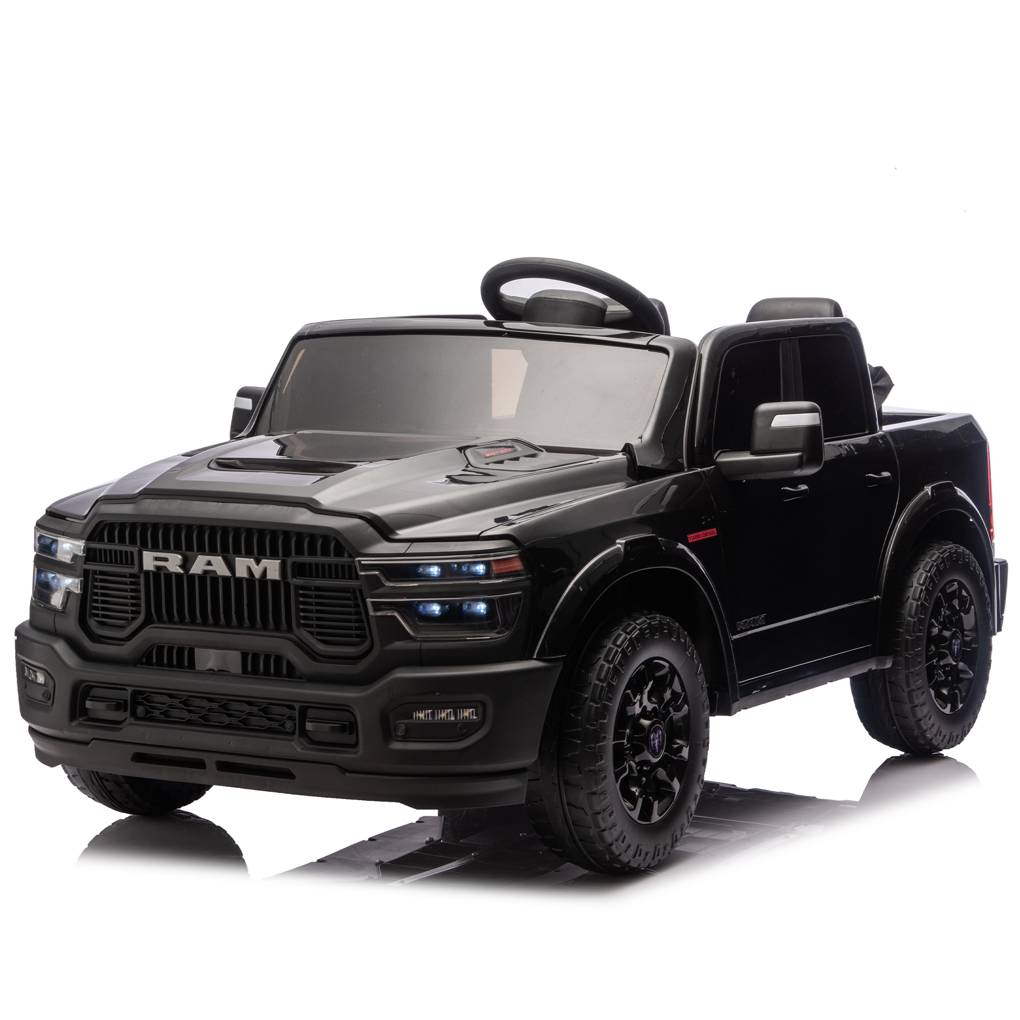 Licensed Dodge RAM 2500 24V Kids Ride-On Truck RC 2WD 4WD Suspension Storage Gift Ages 3-6