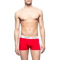 Calvin Klein Men's 3 Pack Low Rise Trunks - Cotton Stretch Boxers, Multicolour (WHITE/RED GINGER/PYRO BLUE), M