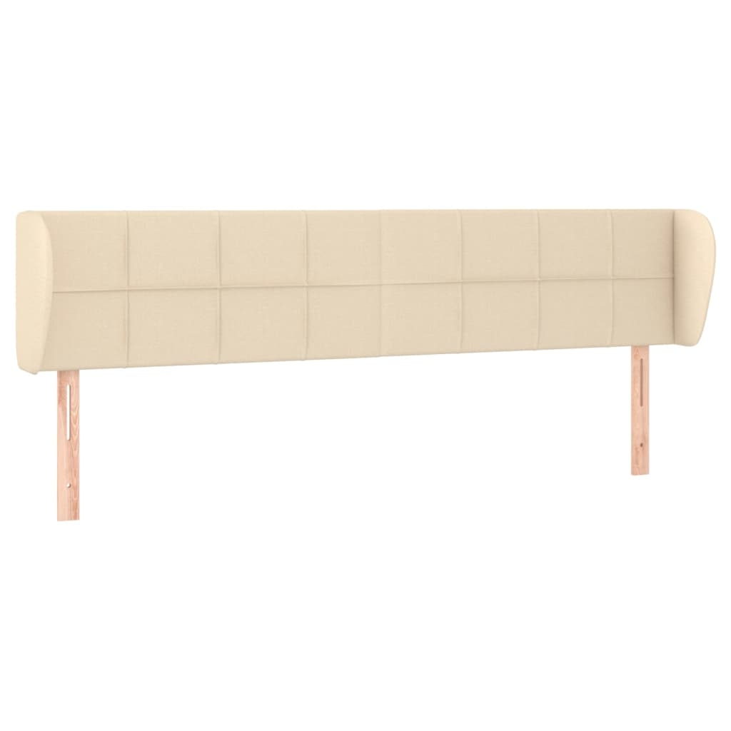 vidaXL Kopfteil mit Ohren Creme 183x23x78/88 cm Stoff Image