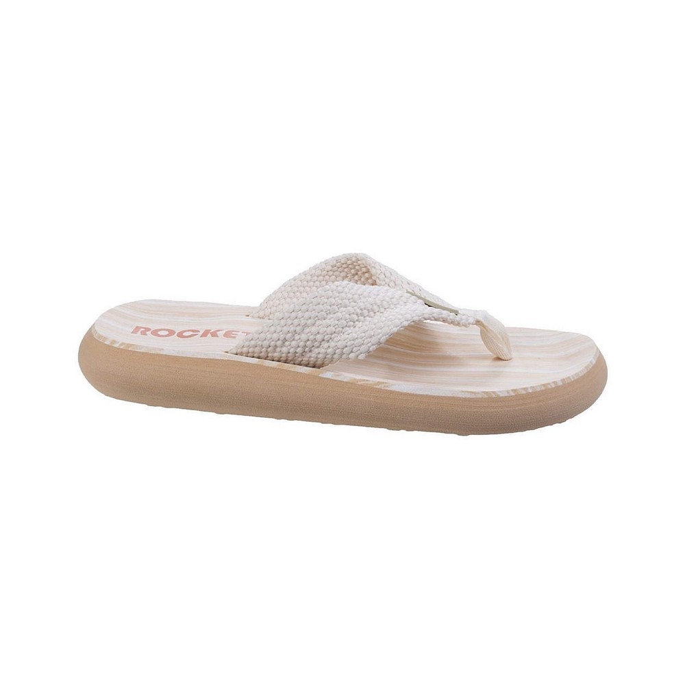 Rocket Dog Womens/ladies Sunset Slip On Sandals (double Cream) - Size UK 4 | Rocket Dog Sale | Discount Designer Brands