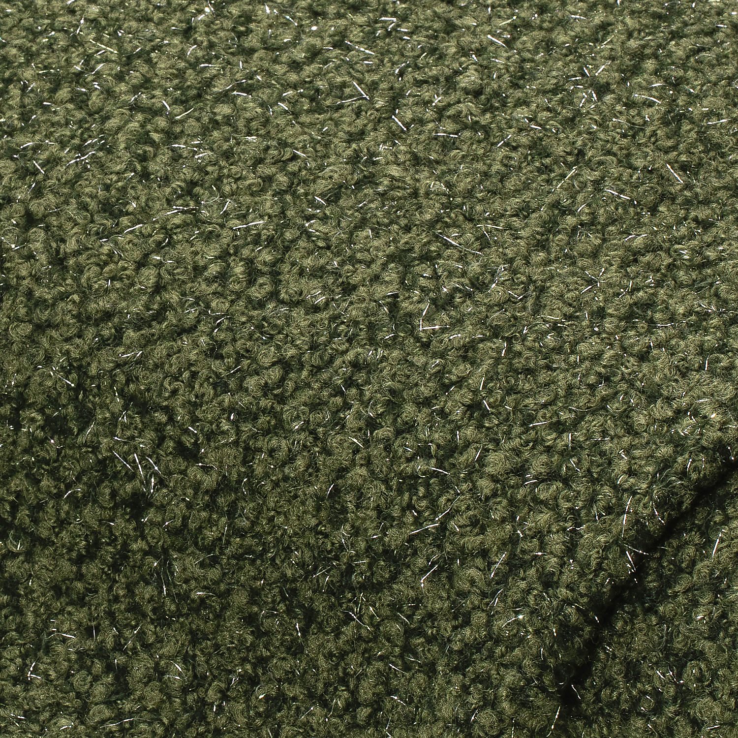 Bouclé Lurex mit Glitzer, dunkelgrün Image