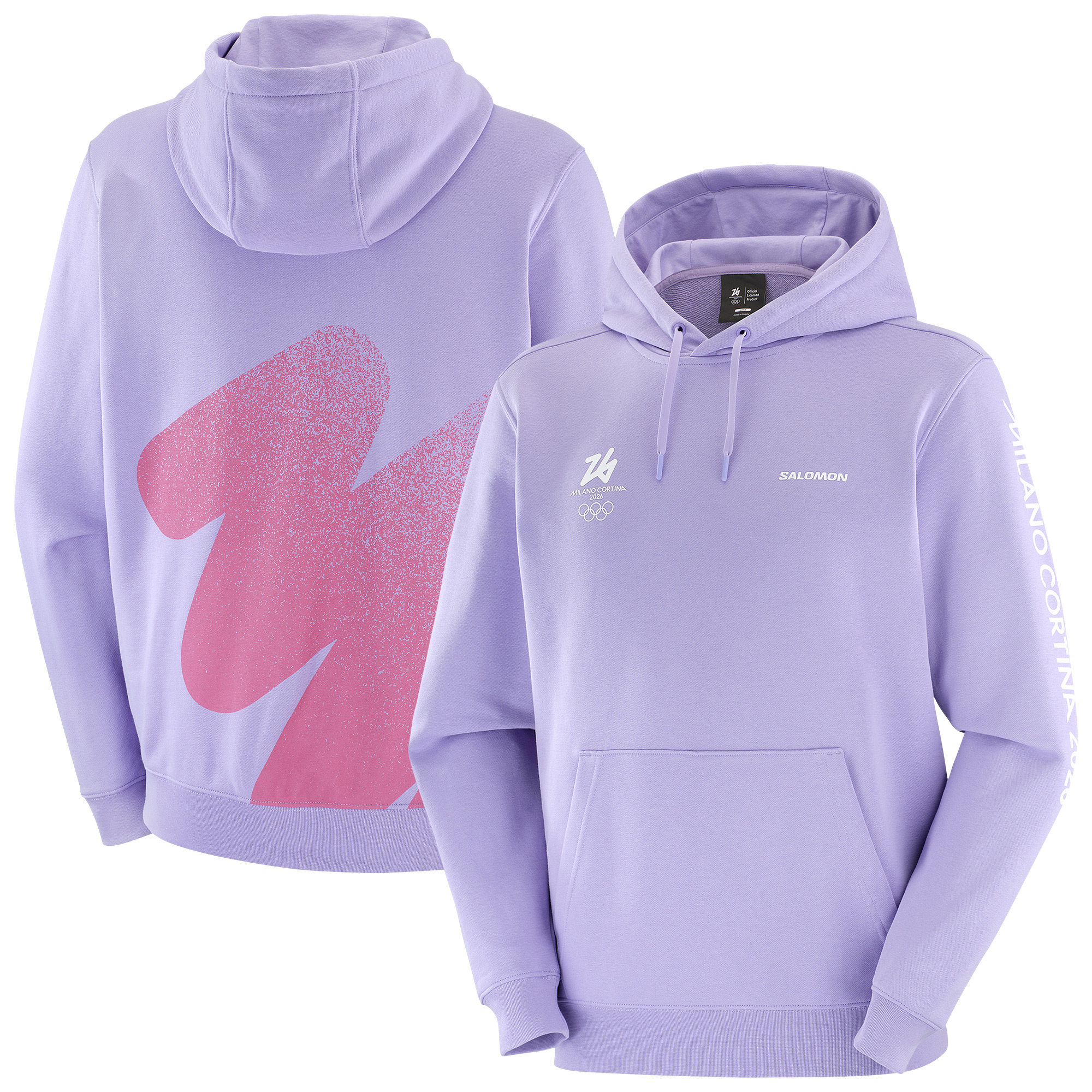 Milano Cortina 2026 Olympics Salomon Logo Grafik Hoodie – Unisex – Lila Image