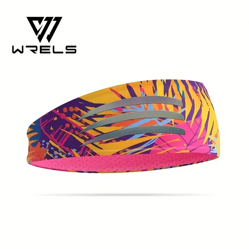 WRELS – bandeau de Sport anti-transpiration, antidérapant, pour course à pied, Fitness, Yoga, cyclisme, Sport, pour hommes et femmes
