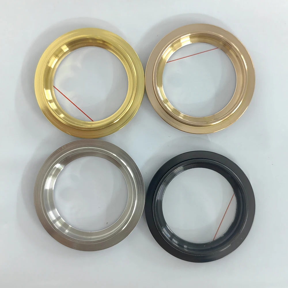 Hohe Qualität Für 40MM SUB/Yacht Uhr Fall Unten Uhr Zurück Abdeckung NH35 Bewegung Teile 35,5 MM Transparent glas Retro Fall Image