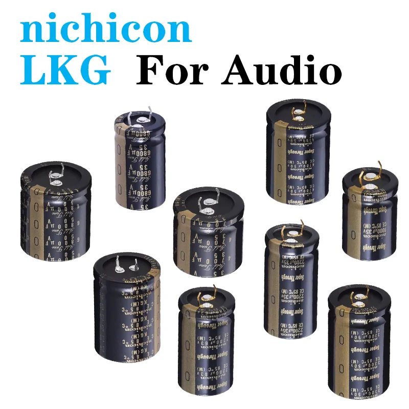 Nichicon LKG 25V 35V 50V 63V 100V TYP Super Through Audio-Kondensator 1000UF 2200UF 4700UF 6800UF 8200UF 10000UF 12000UF 22000UF Image