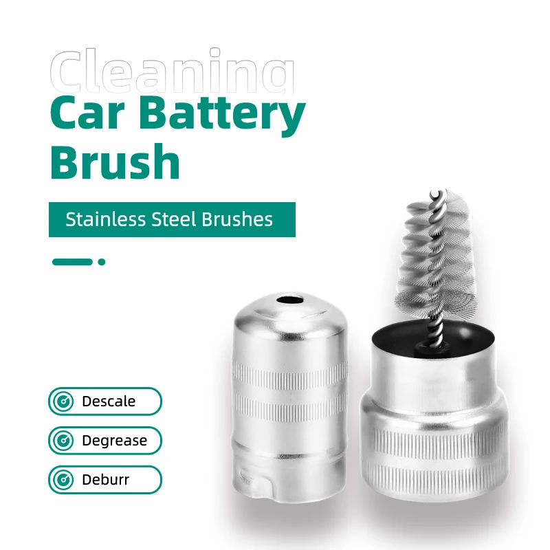 Auto Batterie Pinsel Schmutz Korrosion Edelstahl Bürsten Post Terminal Kabel Reiniger Automotive Waschen Reinigung Batterie Draht Pinsel Image