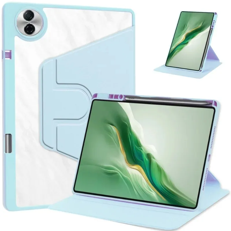 Für Huawei Honor Pad 10 12,1 2025 Fall Acryl Rotierenden Ständer Klare Rückseite Funda HEY3-W00 HEY3-W10 12,1 "Tablet Fall mit stift slots Image