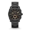 Fossil Watch for Men Machine, Quartz Chronograph Movement, 42 mm Black Stainless Steel Case with a Stainless Steel Strap, FS4682