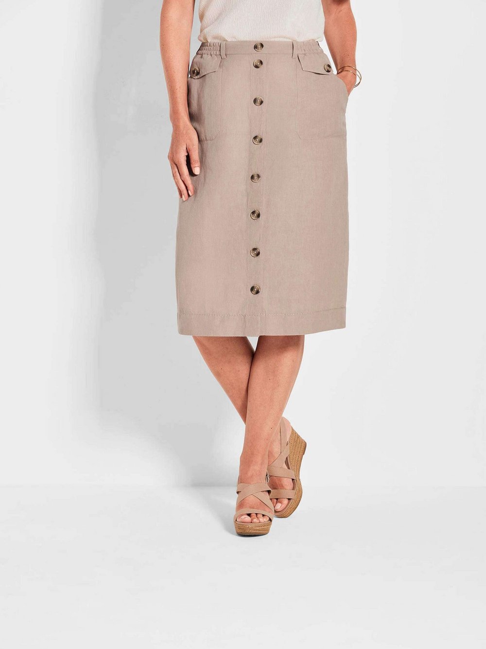 Goldner Schlupfröcke Uni Damen medium stone, 52 Image