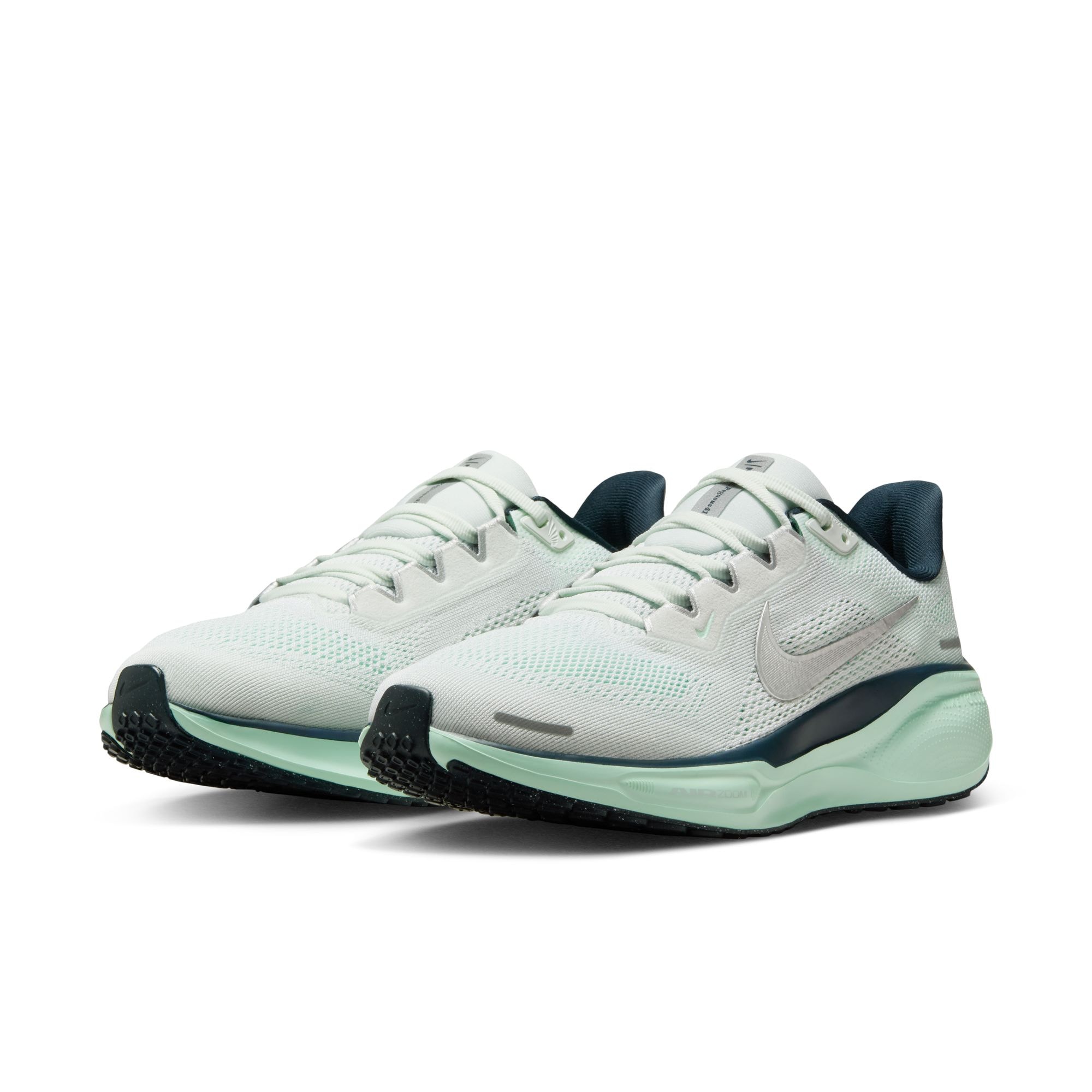 Laufschuh NIKE "Nike Pegasus 41", Damen, Gr. 38, ghost aqua, metallic silber, mint foam, Synthetik, Textil, Schuhe Laufschuh