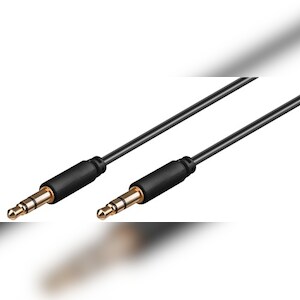goobay Audio Verbindungskabel AUX, 3,5 mm stereo 3-pol., slim, CU 1 m Image