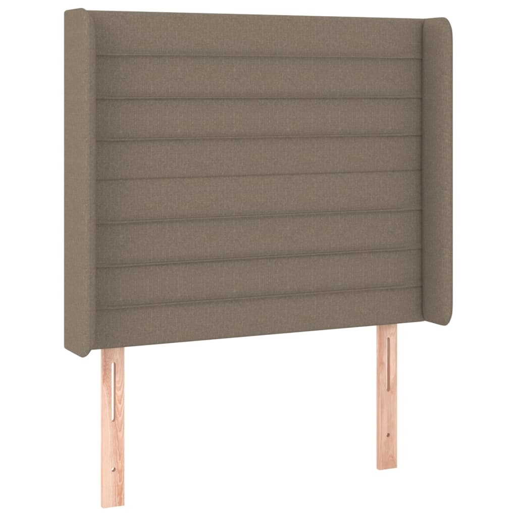 vidaXL Kopfteil mit Ohren Taupe 83x16x118/128 cm Stoff Image