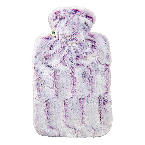 Wärmflasche Klassik Hochflor-Flauschbezug lila HUGO FROSCH Image