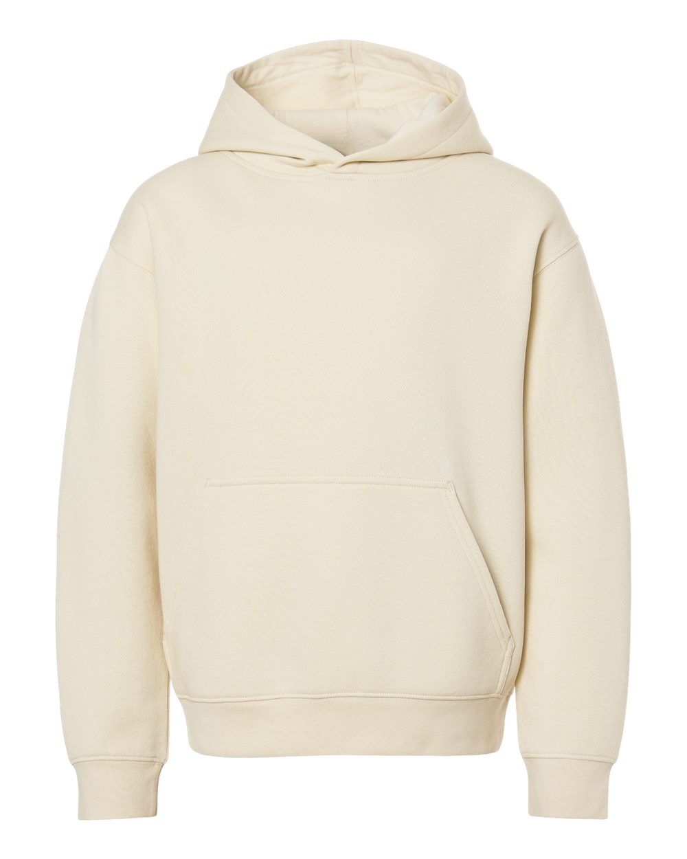 LAT 2296 Youth Fleece Hoodie Sweatshirt in Natural size XL LA2296