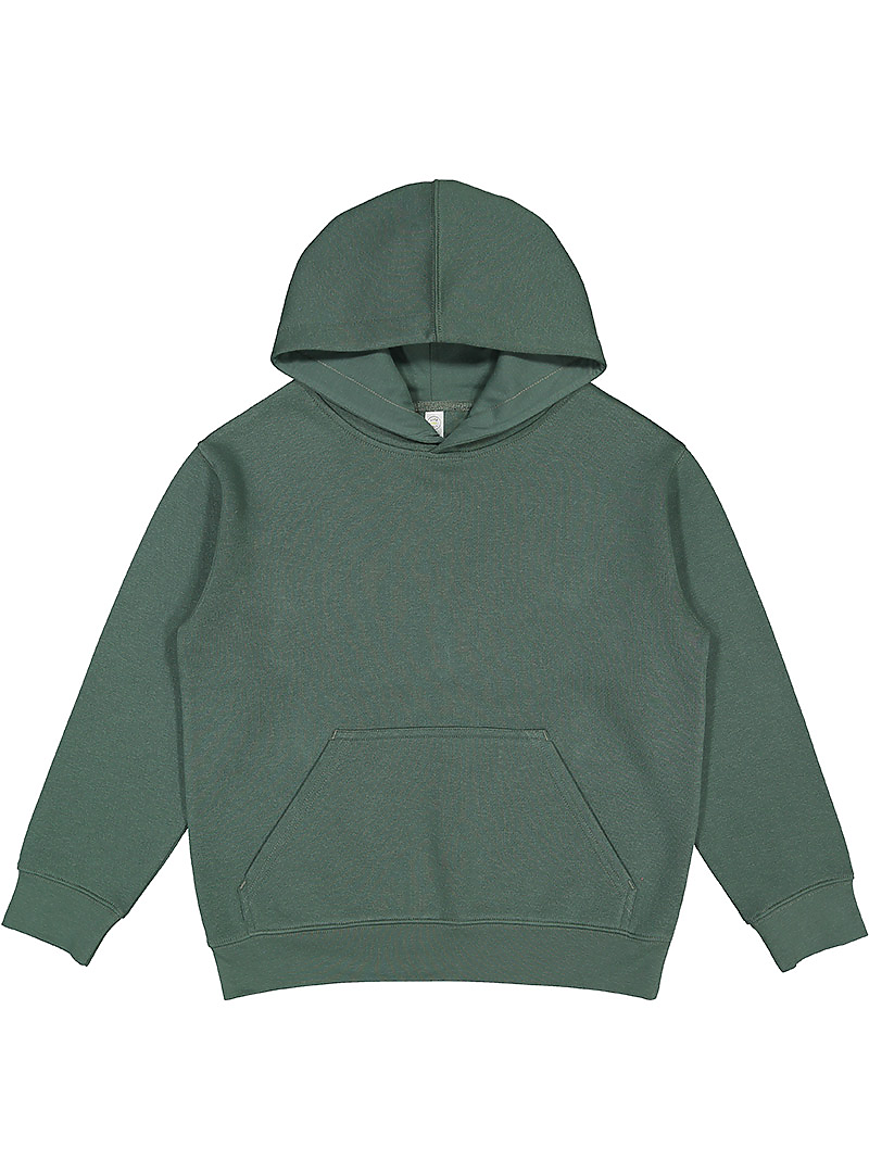 LAT 2296 Youth Fleece Hoodie Sweatshirt in Basil size Medium LA2296