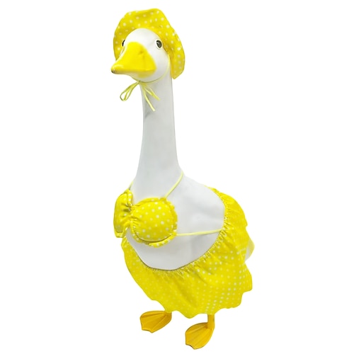 Hawaiianische Gans Outfit Sommer Veranda Gänse Outfits Bikini Gänse Kleidung Süßes Gans Kostüm für Outdoor Garten Dekor Valentinstagsgeschenk für sie
