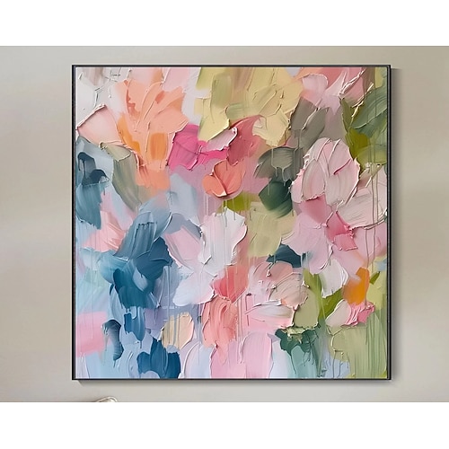 bunte Blume strukturierte Malerei Leinwand Image