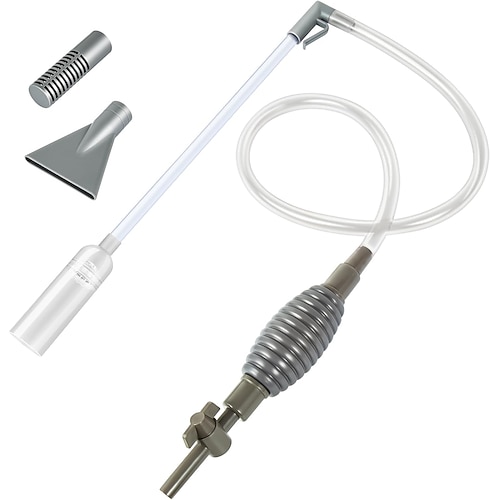 1,7/2,6 m professioneller 3-in-1-Aquarium-Siphonreiniger mit einstellbarem Durchflussventil – manueller Kiessauger für die Aquarienpflege, Wasserwechsler Schmutzentferner, Aquarium-Reinigungswerkzeug Image