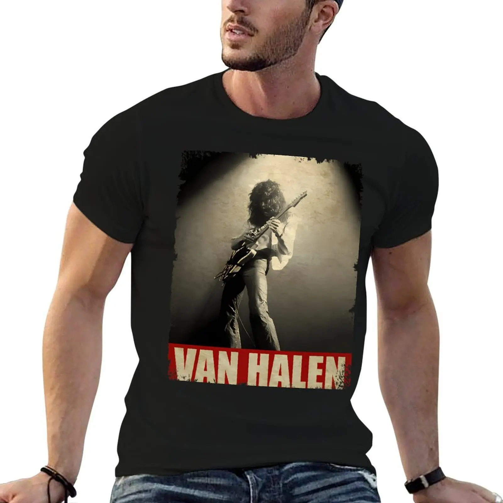 Eddie Van Halen - RETRO STYLE T-Shirt t shirts with prints t shirt man cotton T-Shirt