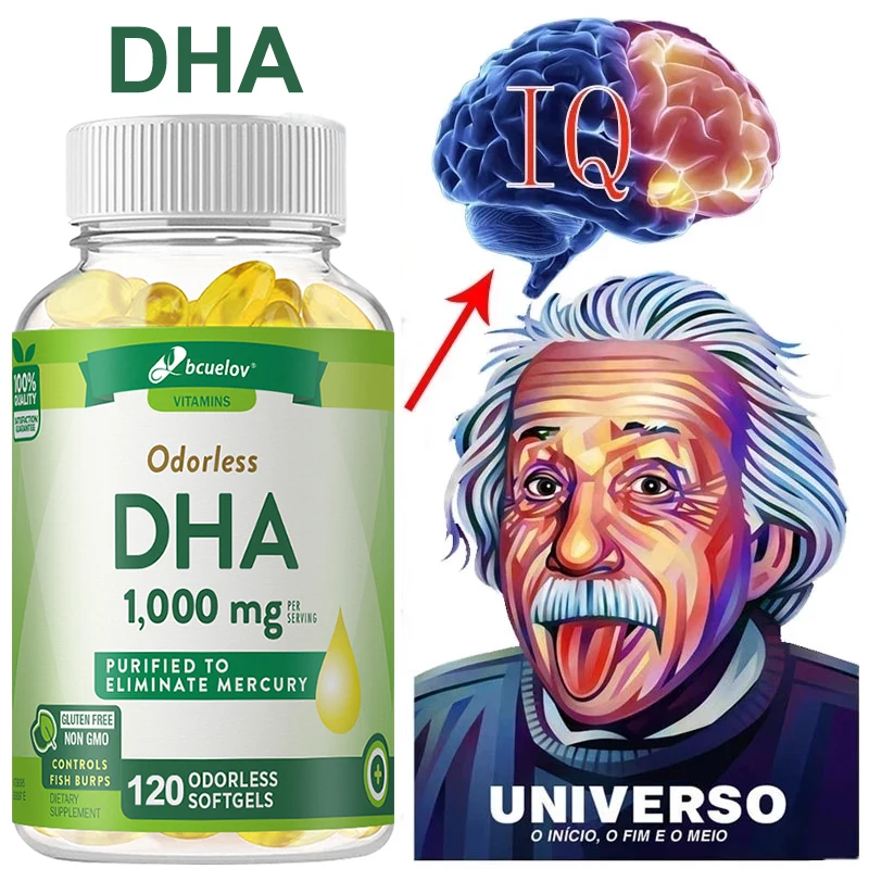 Bcuelov High Potency DHA - Supports Brain Health and Cognitive Function, Improves Concentration and Intellectual Thinking