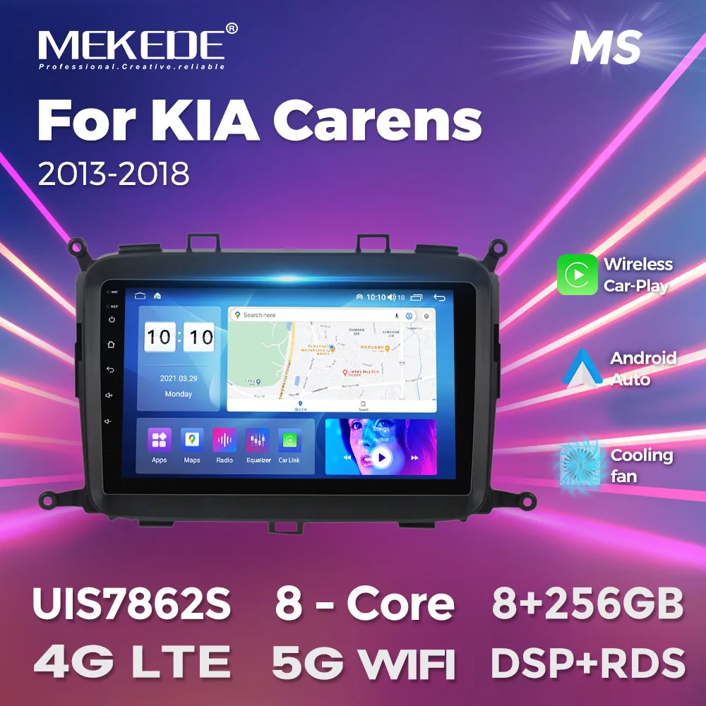 Mekede uis7862s 8core 5gwifi 9 Zoll qled Autoradio drahtloses Carplay Auto Multimedia Video Player für Kia Carens 2013-2018 rds dsp Image