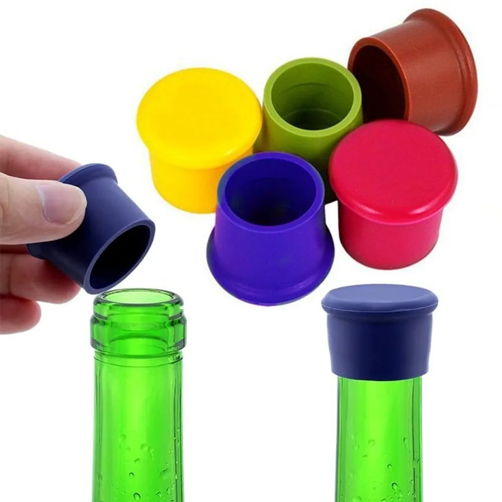 1/5 stück Hohe Qualität Flasche Kappe Flexible Silikon Glas Flasche Stopper Bar Zubehör Wein Flasche Versiegelung Lebensmittel grade Bar Werkzeuge