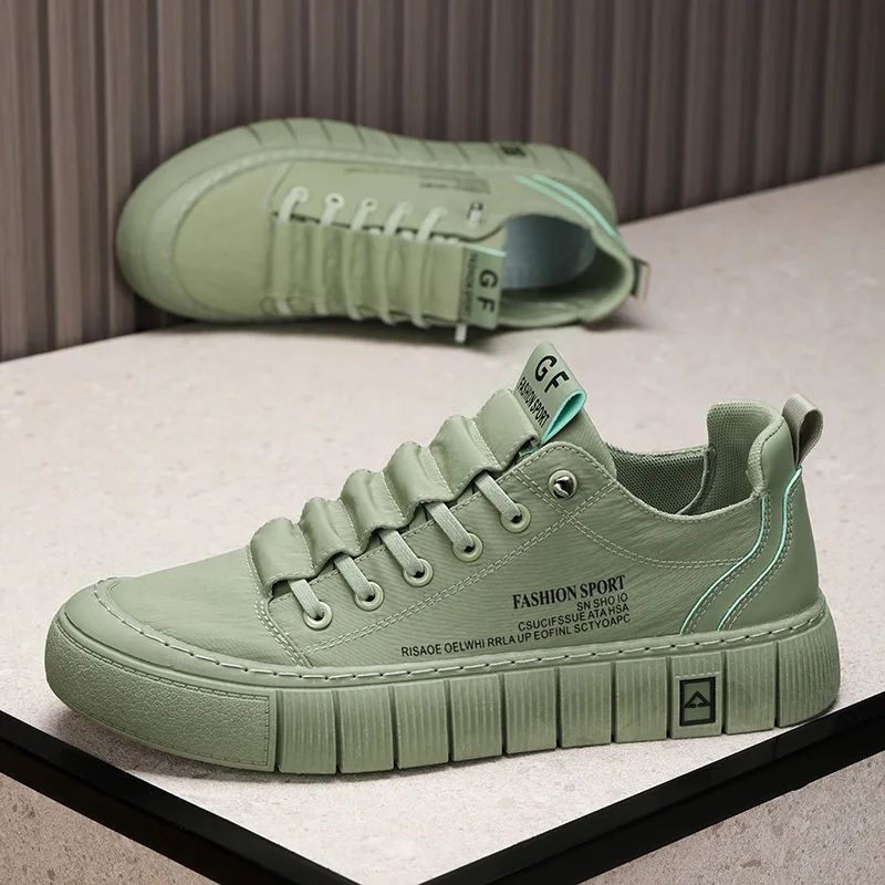 Grün Männer Casual Schuhe Eis Seide Leinwand Schuhe für Männer Wanderschuhe Outdoor Turnschuhe Männlichen Atmungsaktive Schuhe Tenis Hombres