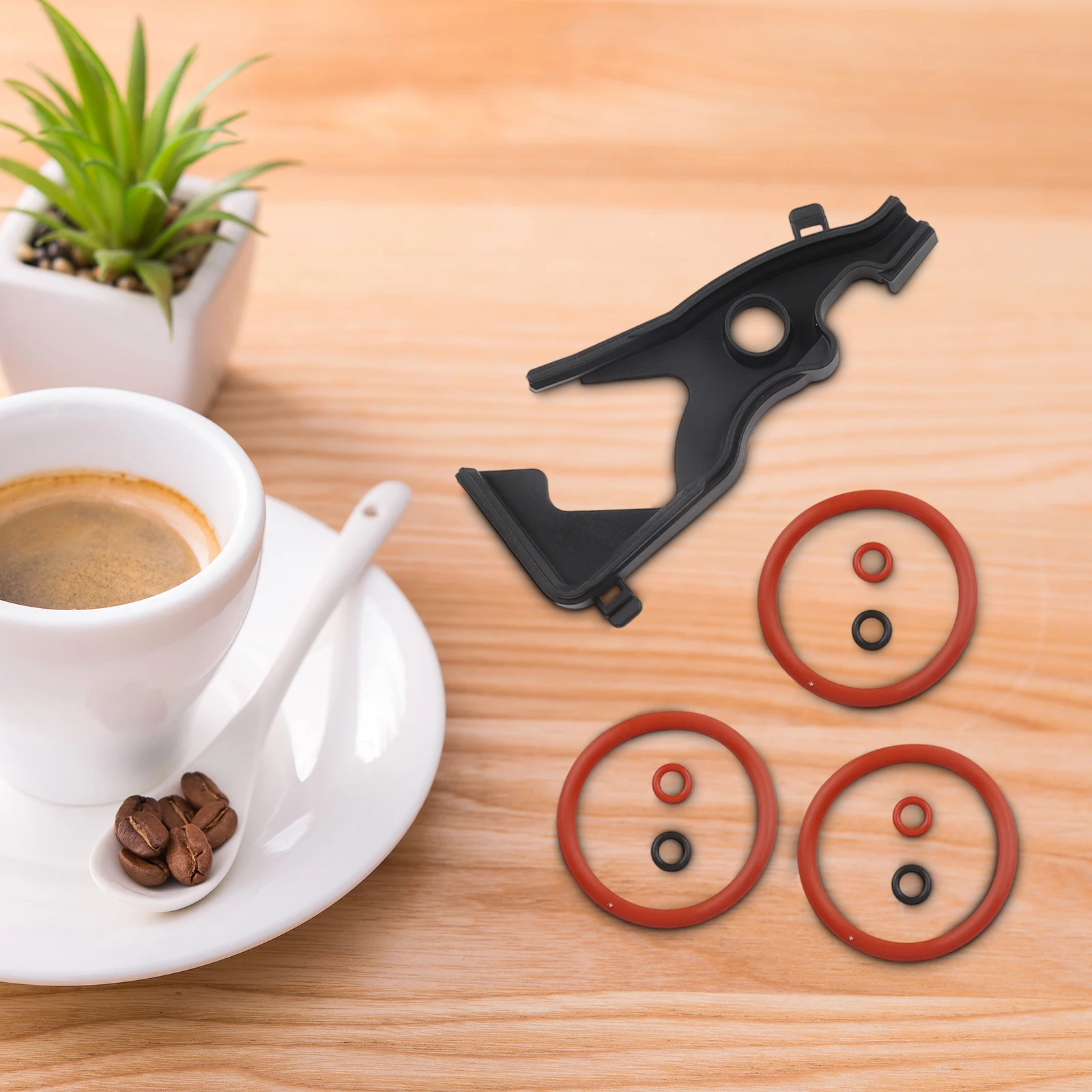Dichtungsset für Kaffeebrühkaffeemaschinen, 10 Silikondichtungen, einfache Installation, hohe Druckbeständigkeit für Siemens-Kaffeemaschinen Image