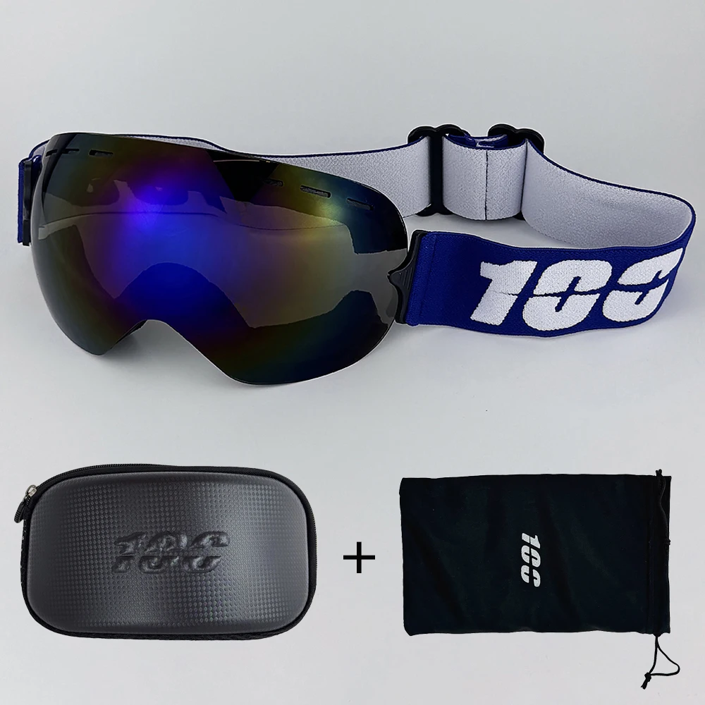 100 neue Skibrillen, Antibeschlag-Ski-Snowboardbrillen, Herren und Damen, Skibrille, UV400-Schutz, winddicht, Snowboardbrille, heißer Verkauf Image