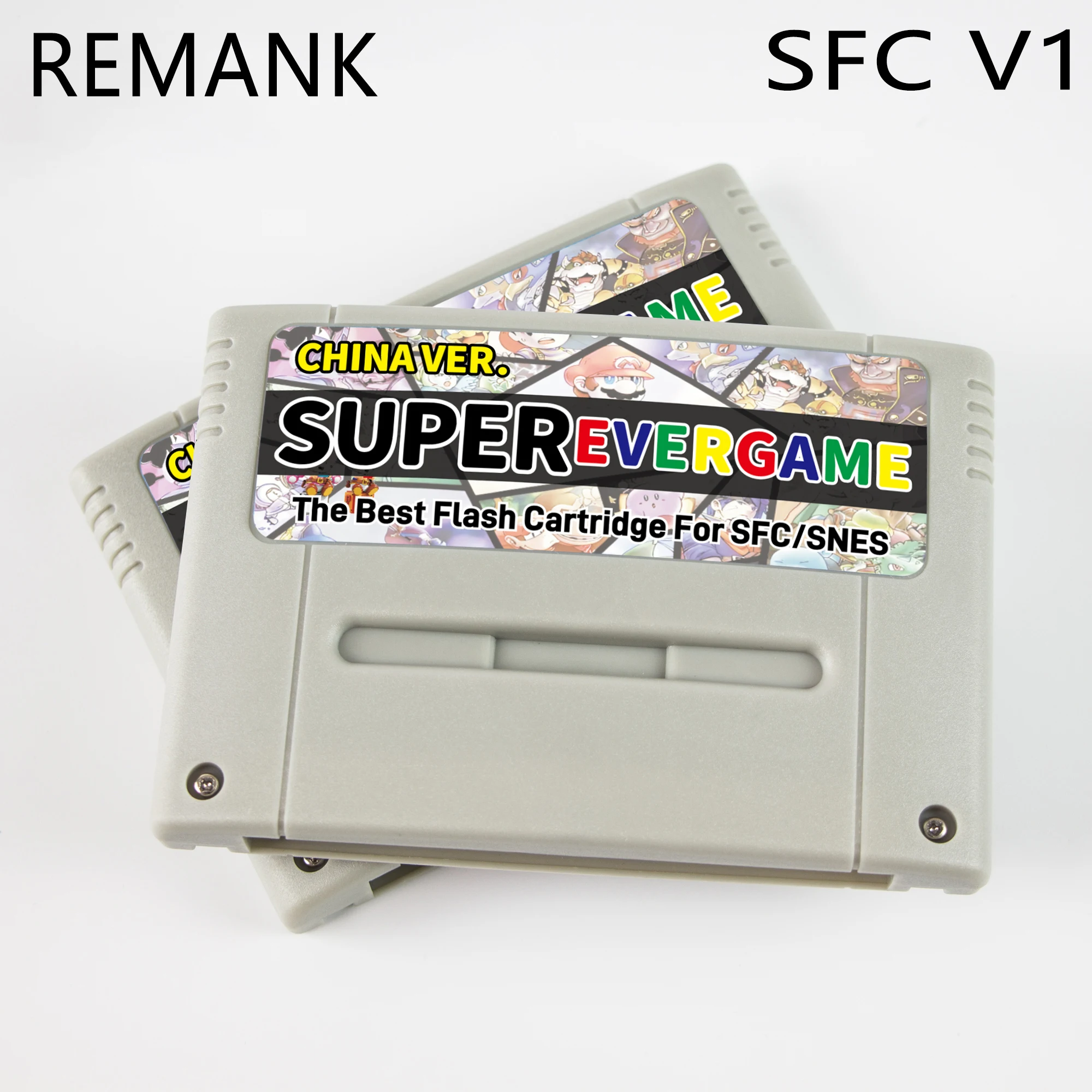 REMANK 1000 in1 SFC-Flash-Cartridge Super SFC-Spielkarte SFC V1.0 SNES 16-Bit JPN/EU/USD Videospielkonsolen-Zubehör Image