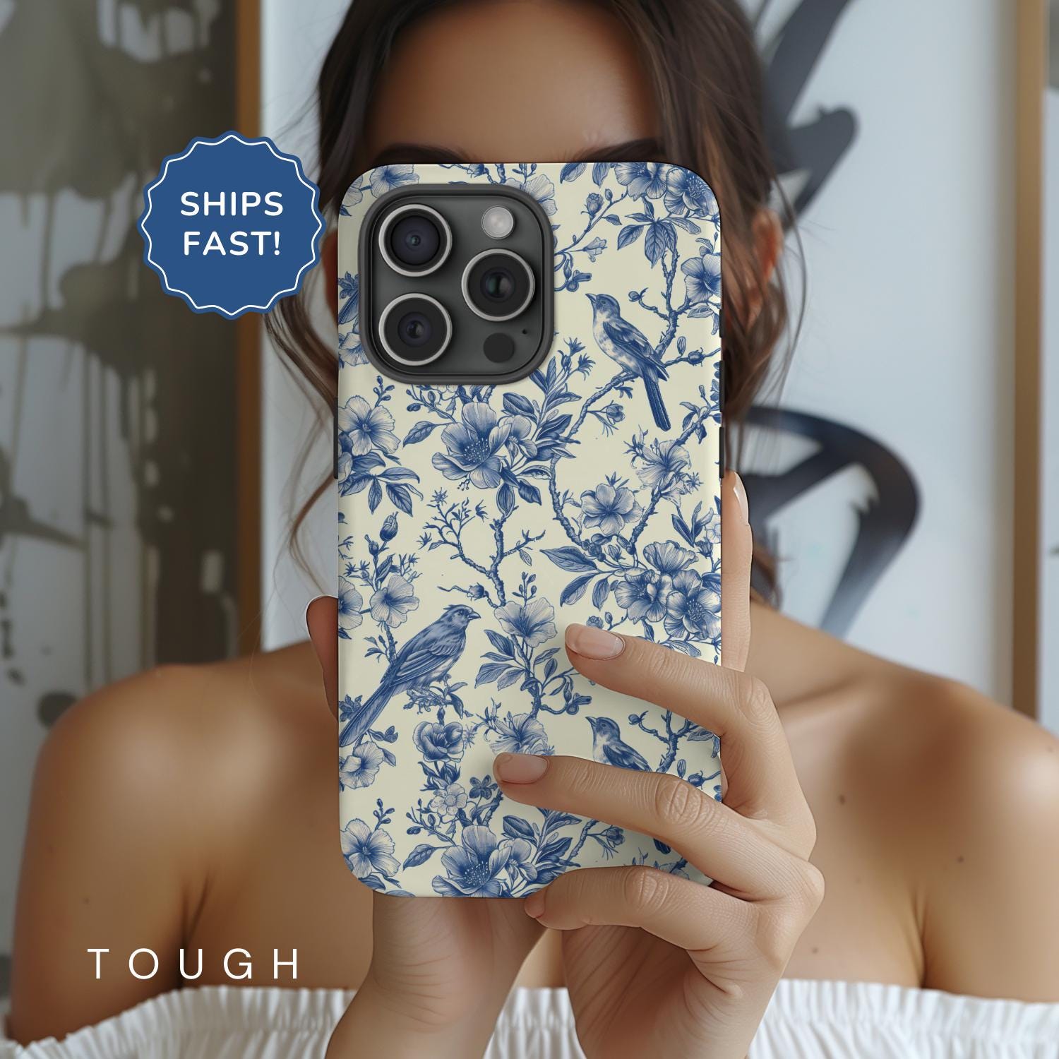 Custodia per iPhone 17 MagSafe Custodia per iPhone 17 Pro Custodia per iPhone Toile De Jouy blu Custodia per iPhone 17e vintage Custodia per iPhone 17