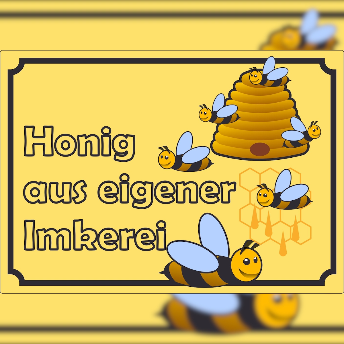 HB-Druck Werbeaufkleber Aufkleber Honig A3 (297x420mm) Image