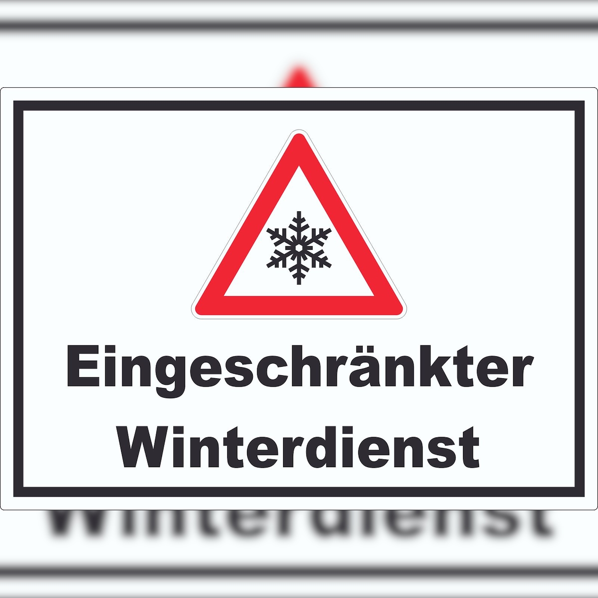 HB-Druck Eingeschränkter Winterdienst Aufkleber A9 (37x52mm) Image