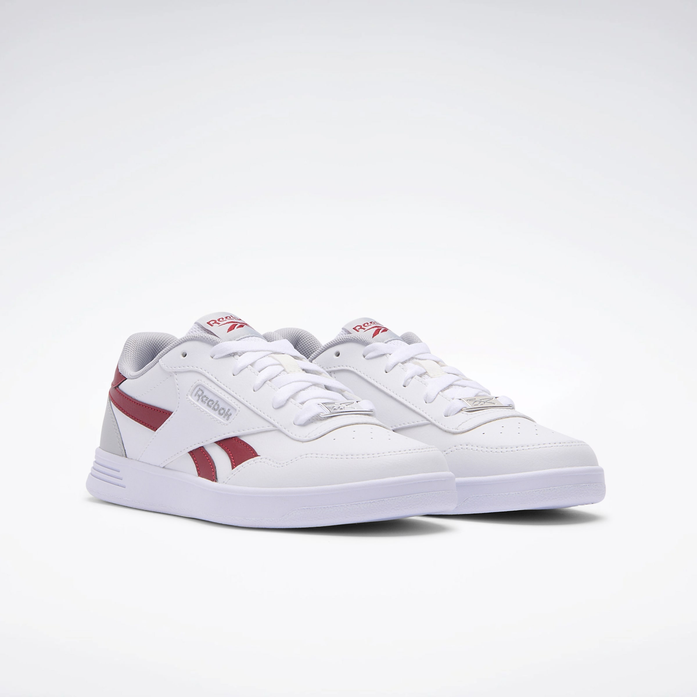 Sneaker REEBOK CLASSIC "REEBOK COURT ADVANCE", Damen, Gr. 38,5, ftwrweiß, retrorot, grau1, Synthetik, Schuhe Sneaker
