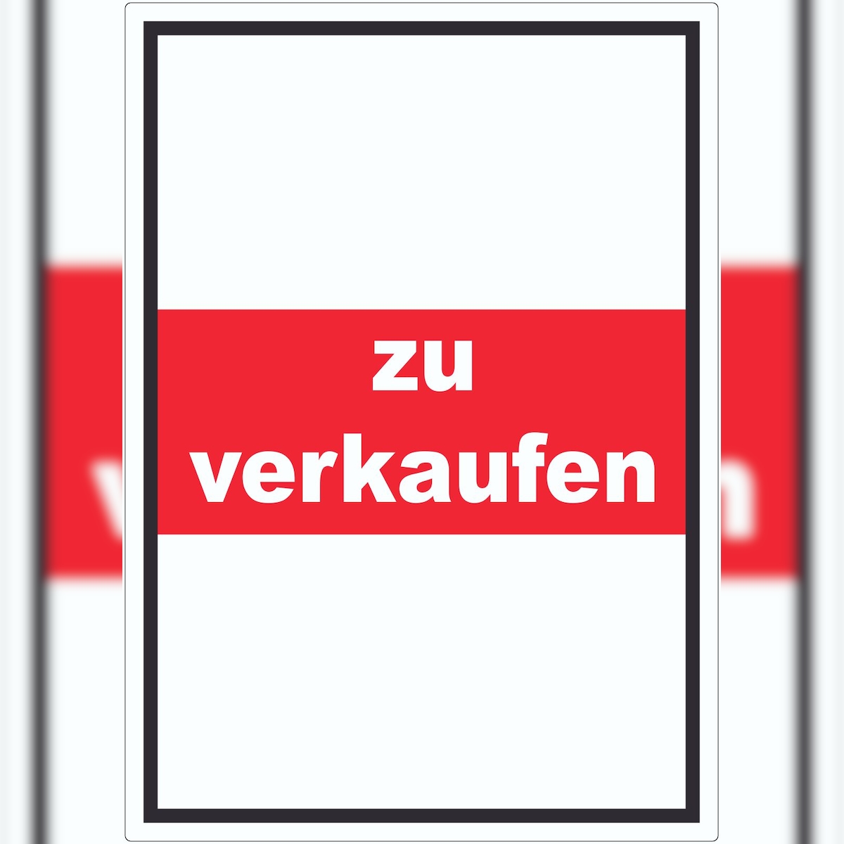 HB-Druck zu verkaufen Aufkleber mit Text Werbeaufkleber hochkant A0 (841x1189mm) Image