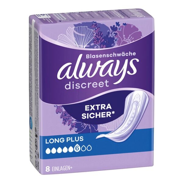 Always Inkontinenzeinlagen »Discreet + Long Plus« 8 Stück Image