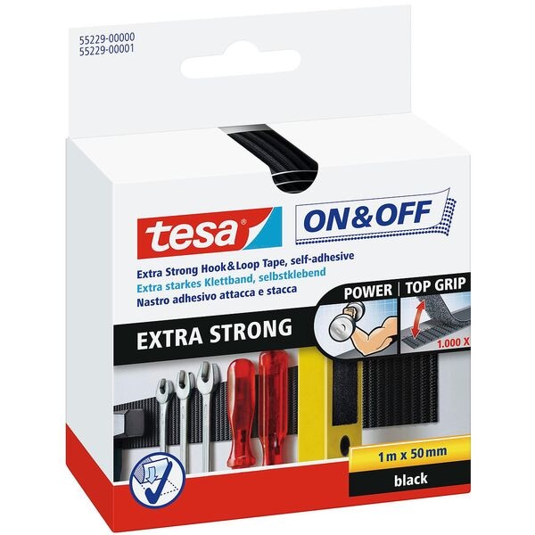 tesa Gewebeklebeband »ON&OFF Extra Strong« 50 mm/1 m schwarz Image