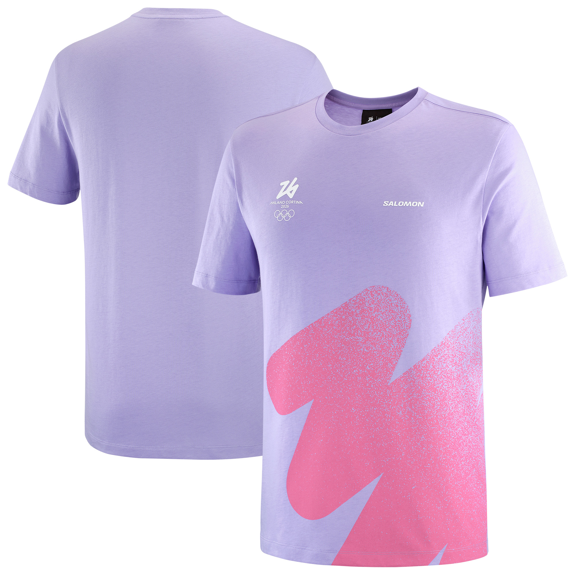 Milano Cortina 2026 Olympia-T-Shirt mit Salomon-Logo-Grafik – Unisex – Violett Image