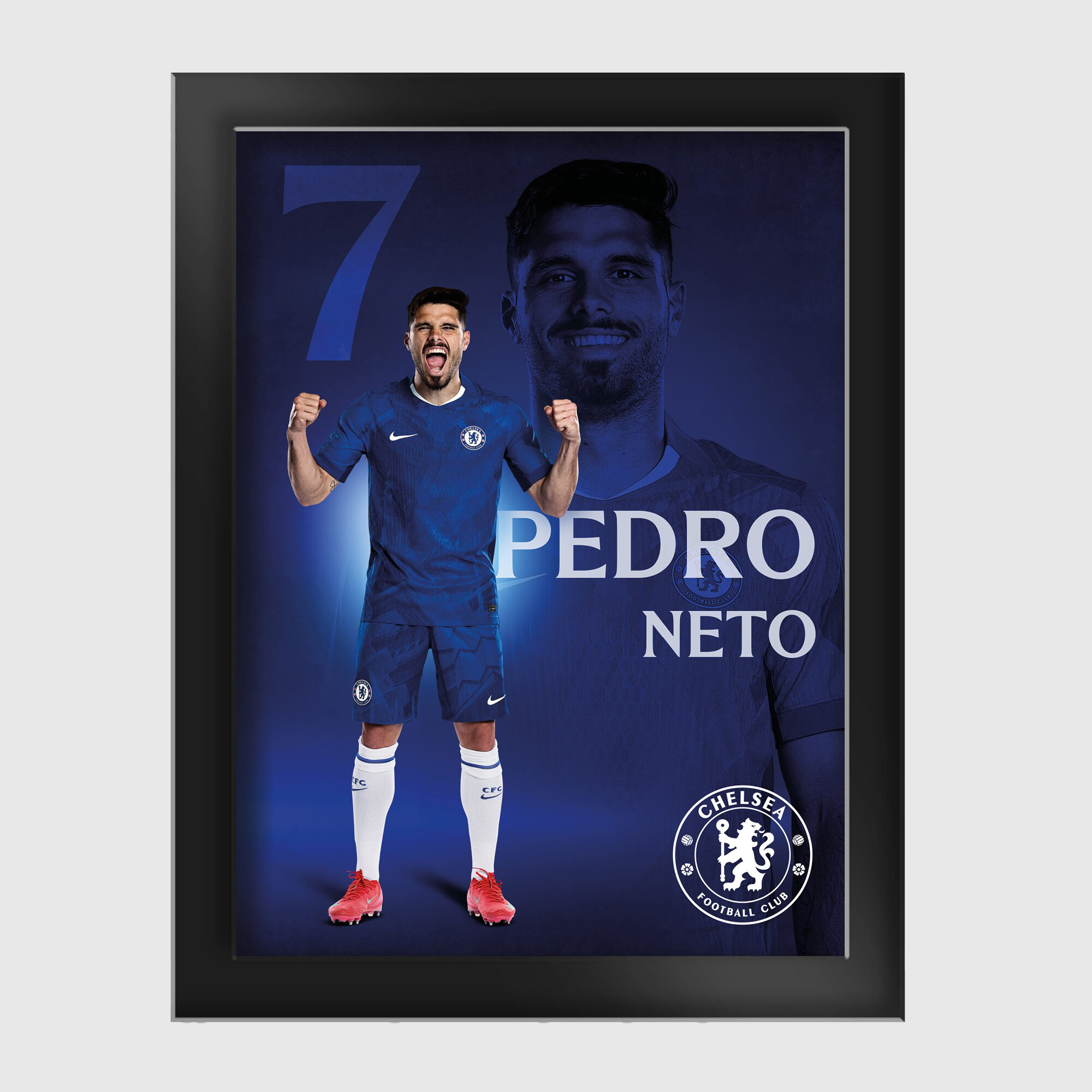Chelsea Pedro Neto 2025-26 Hartglasrahmen – 6 x 8 Image