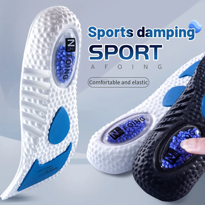 Upgrade Sport Stoßdämpfung Einlegesohle PU Memory Foam Atmungsaktive Schuhe Pad Männer Frauen Sohlen Image