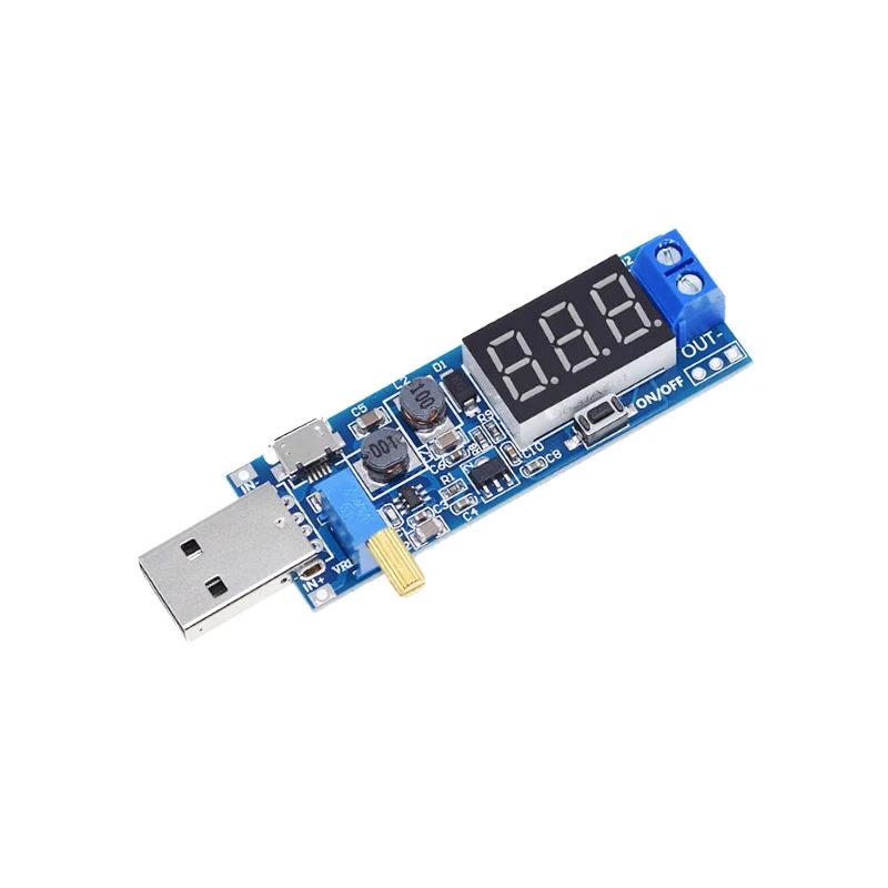 USB DC-DC 5V bis 3,5V / 12V Micro USB Step UP / Down Netzteilmodul Einstellbarer Boost Buck Converter Out DC 1,2V-24V Modul Image