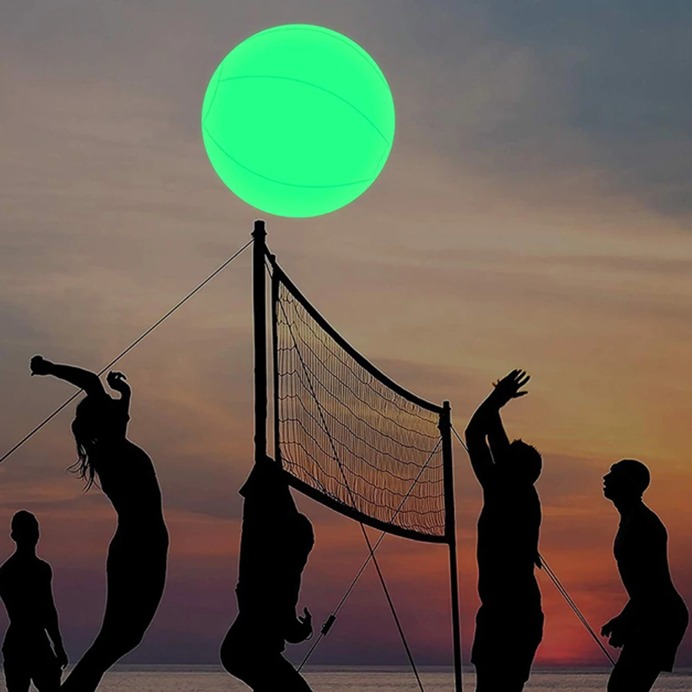 Garten leuchtende LED-Kugel, Fernbedienung, Schwimmbad, leuchtender aufblasbarer Ballon, 16 Farben, LED leuchtender aufblasbarer Strandballon