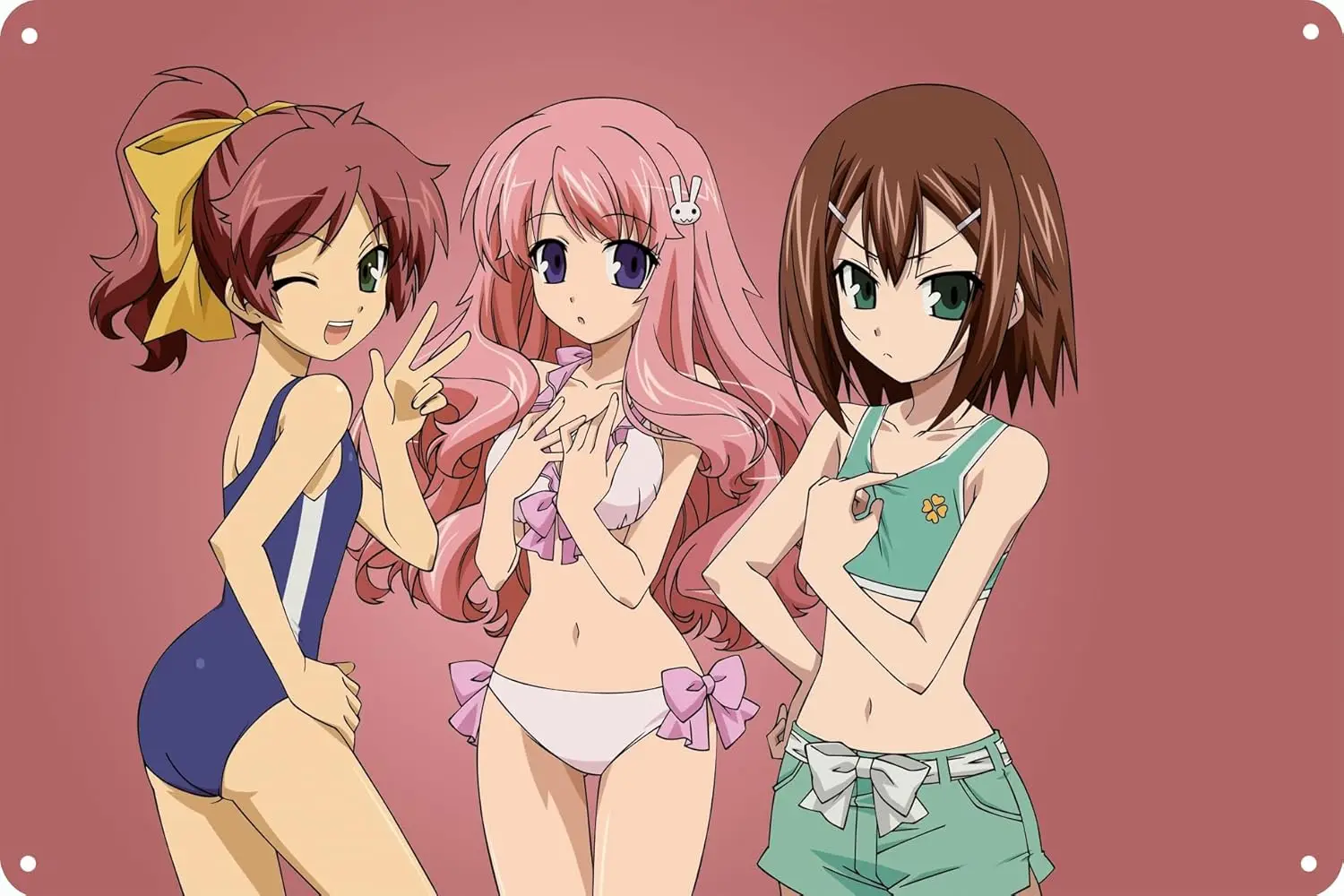 Baka And Test Anime 5 Poster Retro Metallschilder Vintage Wanddekoration Kunst Blechschild,